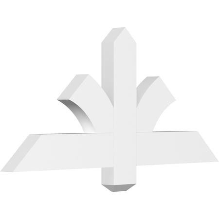 Ekena Millwork Redmond Architectural Grade PVC Gable Bracket, 36"W x 16 1/2"H x 2"D x 4"F, 11/12 Pitch GBP036X17X0204RED00